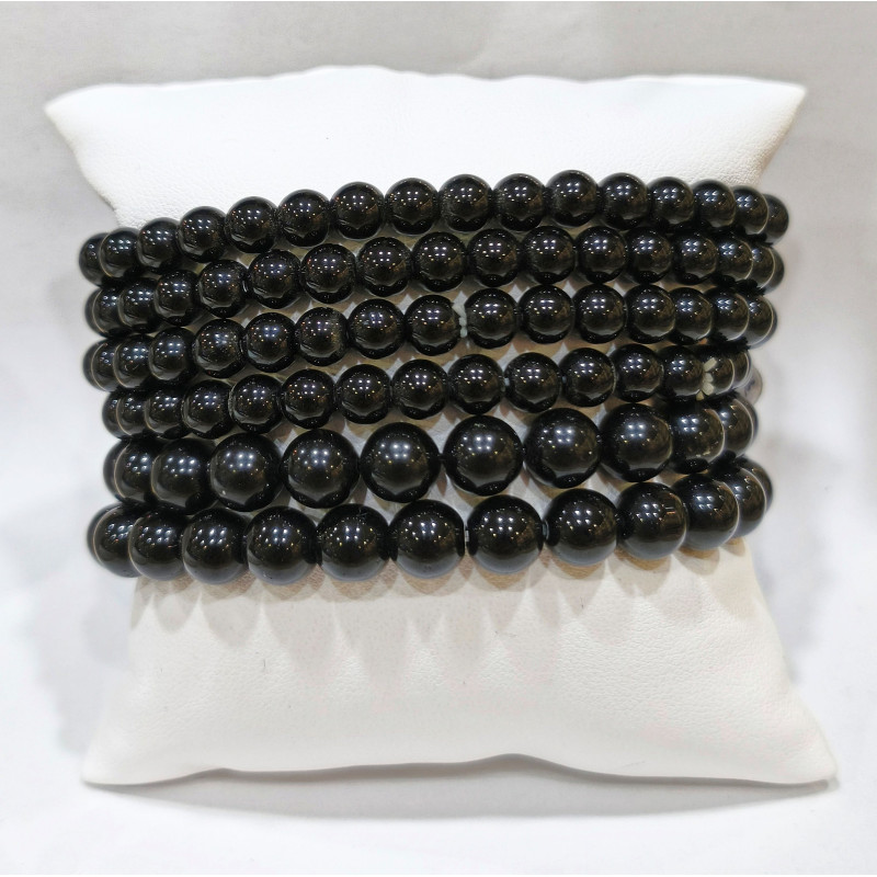 Bracelet Onyx Pierres Rondes