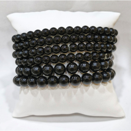 Bracelet Onyx Pierres Rondes
