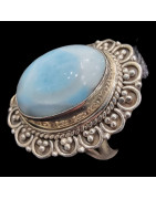 Bague Larimar argent 925 Taille 55