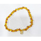 Bracelet Ambre Baltique avec Breloque Dorée