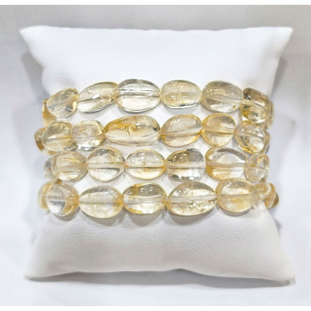 Bracelet Citrine Pierres de Forme Olive