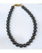 Bracelet Hématite Pierres Rondes 6mm à Fermoir