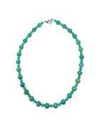 Collier Turquoise Pierres Rondes de 10mm et 6mm 48 cm