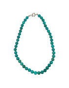 Collier Turquoise Pierres Rondes 9mm 44 cm
