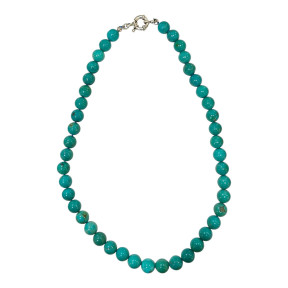 Collier Turquoise Pierres Rondes 9mm 44 cm