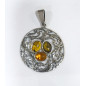 Pendentif Ambre Baltique Argent 925