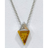 Pendentif Ambre Baltique Argent 925 avec Chaîne 42 + 3 cm