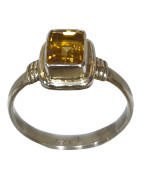 Bague Citrine Naturelle Argent 925