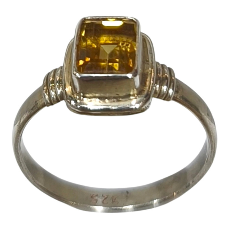 Bague Citrine Naturelle Argent 925