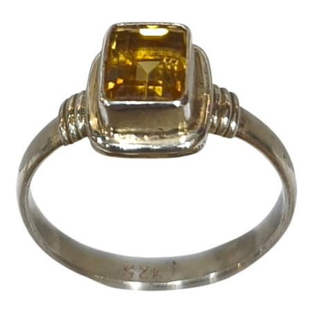 Bague Citrine Naturelle Argent 925