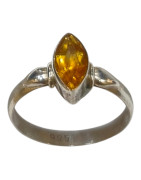 Bague Citrine Naturelle Argent 925 Taille 56