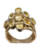 Bague Citrine Naturelle Argent 925 Taille 63