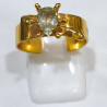 Bague Aigue Marine Laiton Plaqué Or