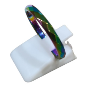 Anneau Bismuth Fin Facetté