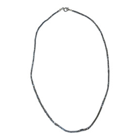 Collier Hématite Petites Pierres Carrées 42 cm