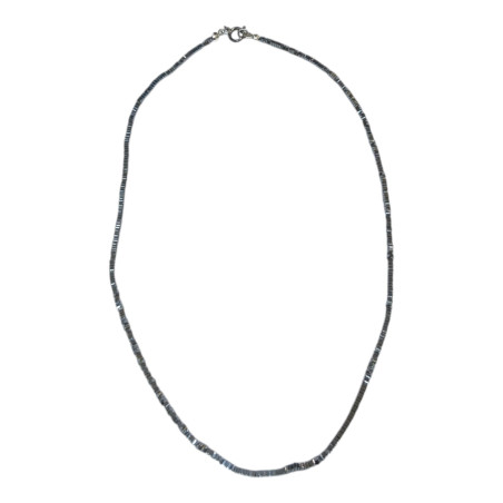 Collier Hématite Petites Pierres Carrées 42 cm
