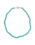 Collier Turquoise Pierres Rondes 6mm 46 cm