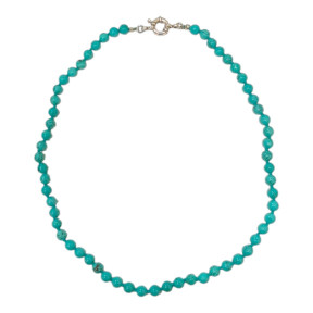 Collier Turquoise Pierres Rondes 6mm 46 cm