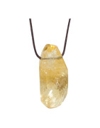 Pendentif Citrine avec Cordon Réglable
