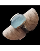 Bague Aigue marine Argent 925 Taille 57