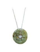 Pendentif Rhyolite Donut avec Chaîne Acier Inox 44 + 5 cm