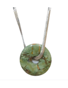 Pendentif Rhyolite Donut avec Chaîne Acier Inox 44