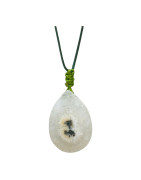 Pendentif Calcédoine avec Cordon Réglable