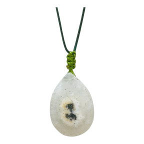 Pendentif Calcédoine avec Cordon Réglable