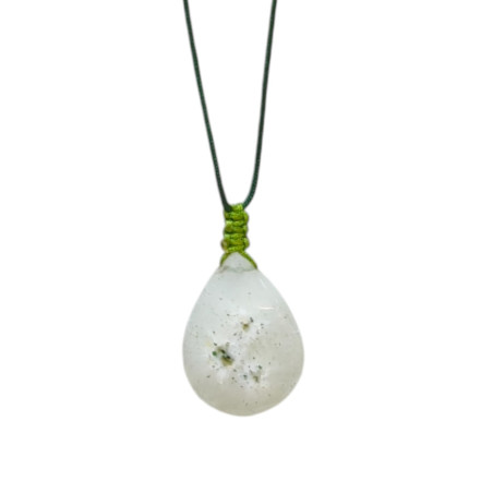Pendentif Calcédoine avec Cordon Réglable