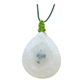 Pendentif Calcédoine avec Cordon Réglable