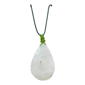 Pendentif Calcédoine avec Cordon Réglable