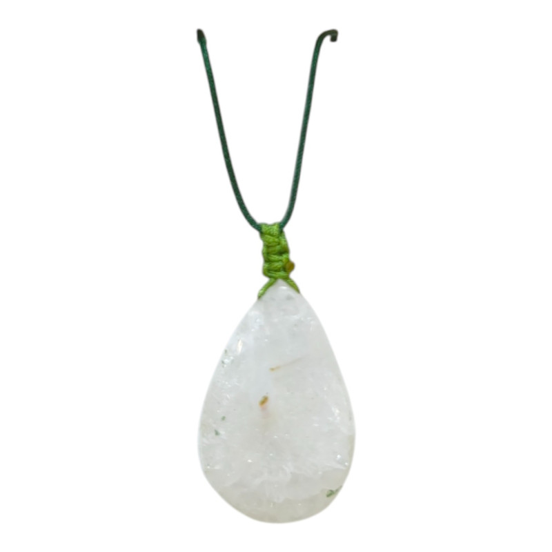 Pendentif Calcédoine avec Cordon Réglable