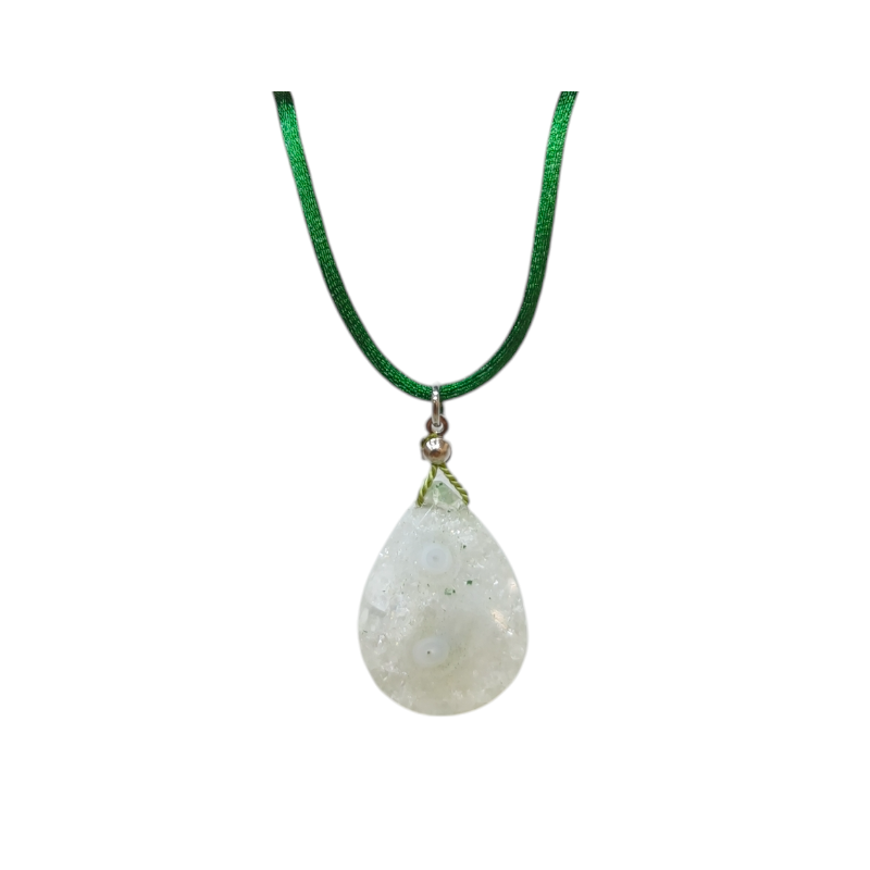 Pendentif Calcédoine avec Cordon Réglable