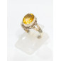 Bague Citrine Argent 925 Taille 52