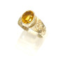 Bague Citrine Naturelle Argent 925 Taille 59