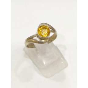 Bague Citrine Naturelle Argent 925 Taille 52