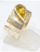 Bague Citrine Argent 925 Taille 57+