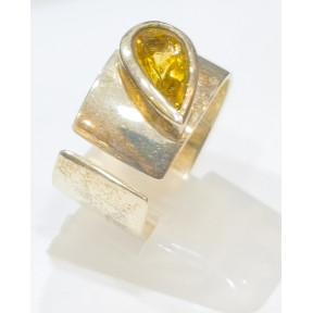 Bague Citrine Argent 925 Taille 57+