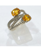 Bague Citrine de Mader Argent 925 Taille 54