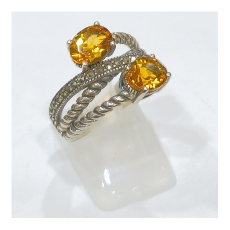 Bague Citrine de Mader Argent 925 Taille 54
