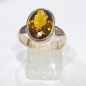 Bague Citrine Madère Naturelle Argent 925 Taille 57