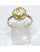 Bague Béryl Héliodore Argent 925 Taille 58