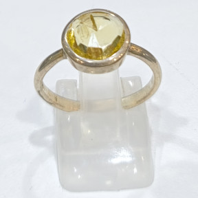 Bague Béryl Héliodore Argent 925 Taille 58