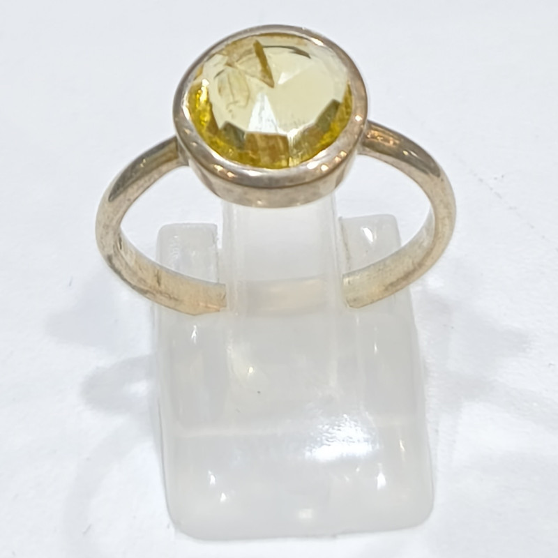 Bague Béryl Héliodore Argent 925 Taille 58