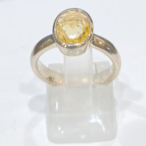 Bague Béryl Héliodore Argent 925 Taille 54