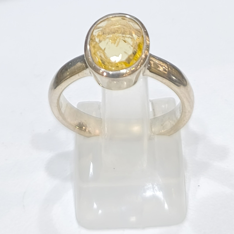 Bague Béryl Héliodore Argent 925 Taille 54