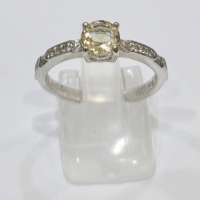 Bague Béryl Héliodore Argent 925 Taille 57