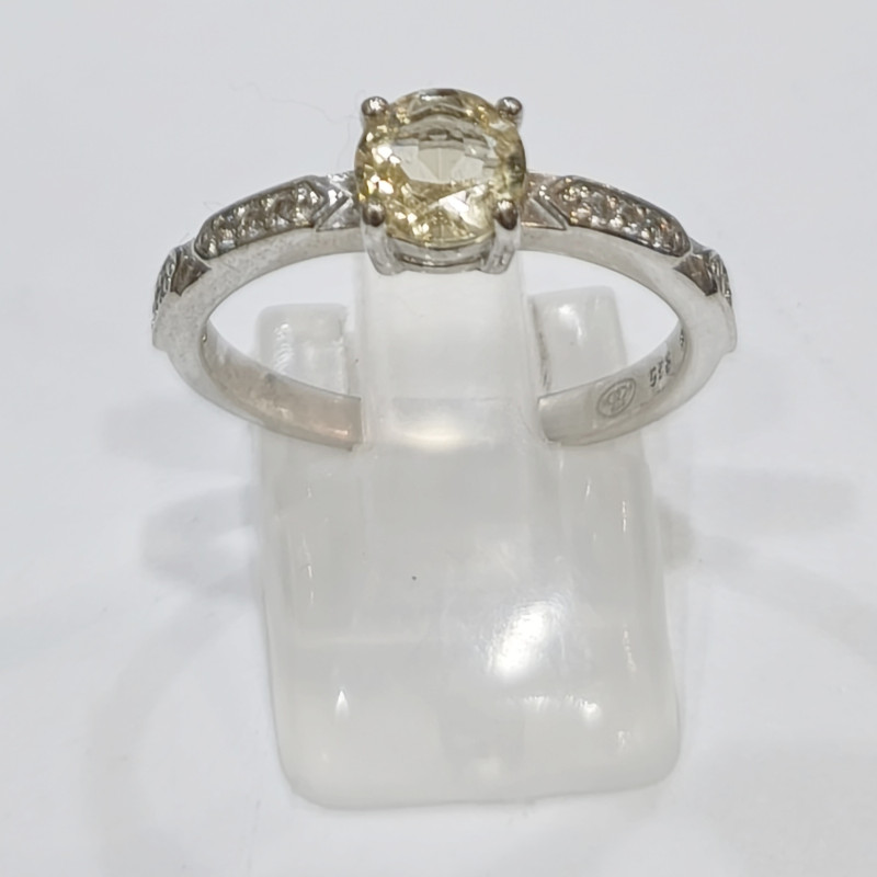 Bague Béryl Héliodore Argent 925 Taille 57