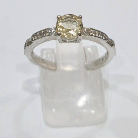 Bague Béryl Héliodore Argent 925 Taille 57