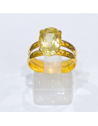 Bague Béryl Héliodore Argent 925 Taille 55